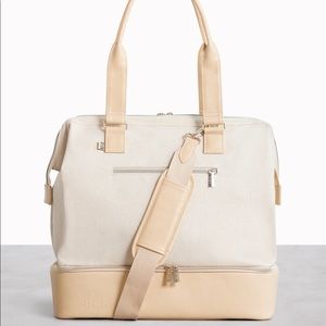 BEIS Mini Convertible Weekender Bag in Beige
